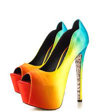 Women S Multi Color Super High Heel Shoes Peep Toe Heels Platform Heels For Party Music Festival Ball Date Hanging Ou Super High Heels Peep Toe Heels Heels
