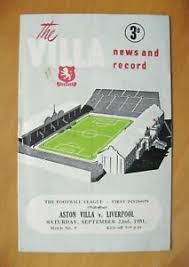 Aston Villa V Liverpool 1951 1952 Good Condition Football Programme Ebay