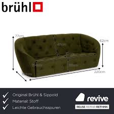 Dreisitzer sofas online kaufen xxxlutz dreisitzer sofa online bestellen xxxlutz de verschiedene bezüge aus leder stoff amp mehr große auswahl ab 249 jetzt günstig shoppen 3 sitzer sofa online kaufen. Bruhl Sippold Avec Plaisir Fabric Sofa Green Three Seater Couch Ebay