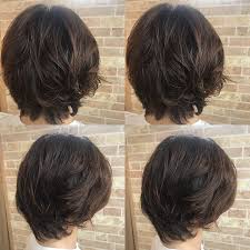 抜け感ショートボブ 前下がりのショートボブにニュアンスパーマをかけて大人可愛く 夏と視点を変える好みを変えるなりたい自分スタイルにチャレンジしてみる そんな秋のヘアスタイルにしませんか creer for hair クレール 鴨池美容室 美容師 美容室 stylist パーマ