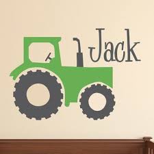 Alphabet Garden Designs Personalized Tractor Or Plane Wall Decal Wayfair Boy Room Paint Wall Decals Face Painting Easy