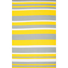 Yellow, outdoor area rugs : 6 X 9 Yellow Stripes Indoor Outdoor Reversible Rug Walmart Canada
