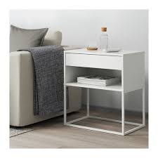 Vikhammer Bedside Table White 60x39 Cm Ikea White Bedside Table Bedside Table Ikea Ikea White Side Table