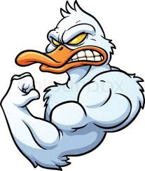 Strong Cartoon Duck Mascot Vector Duck Cartoon Graffiti Characters Cartoon Art