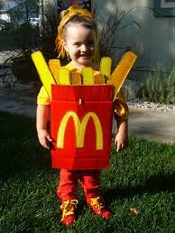 Homemade French Fry Costume Made From A Costco Milk Box Handmade Halloween Costumes Baby Halloween Costumes Halloween Costumes For Kids