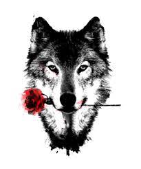 Romantic Wolf Tattoo Desenho De Tatuagem De Lobo Tatuagem De Animais Lobo Tatuagem