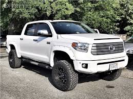 Made from tough abs plastic, these flares actually attach with clips from the back. 2017 Toyota Tundra Wheel Offset Aggressive 1 Outside Fender Suspension Lift 6 245510 Custom Offsets