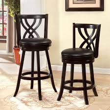 Furniture Of America Espresso Mikol High Swivel Bar Stool Black Bar Stools Transitional Style Bar Stools Furniture Of America