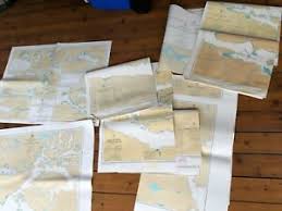 Details About Vintage Canada Bc Sea Map Nautical Charts Adjoining Lot Of 7 Johnstone Strait