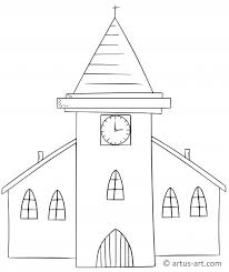 Kirche Ausmalbild Gratis Ausdrucken Ausmalen Artus Art