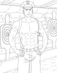 A sexy men looks in amazement at a beautiful red haired girl who has his arm around her waist. Adult Coloring Pages Gay Men