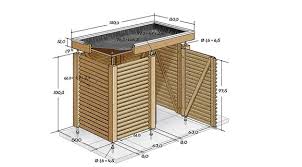 Skizze Der Mulltonnenbox Mulltonnenbox Selber Bauen Mulltonnenverkleidung Selber Bauen Und Aufbewahrung Garten