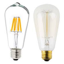 This vintage edison light bulb has an antique edison color with a color temperature of 2700k, which is. St18 Led Filament Bulb 60 Watt Equivalent Led Vintage Light Bulb Dimmable 700 Lumens Super Bright Leds