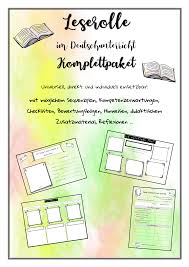 Leserolle Umfassendes Komplettpaket Fur Lekture Unterrichtsmaterial Im Fach Deutsch In 2020 Deutsch Unterricht Leserolle Lesen
