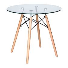 Metal table base , kitchen table base , dining tug table legs for round heavy table tops +free shipping. Leisuremod Dover Round Bistro Glass Top Dining Table Wood Eiffel Base Clear Overstock 22717063