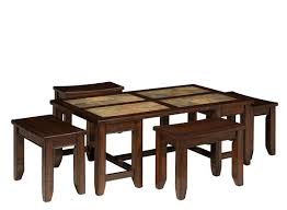 Measurements of end tables (2) 23l x 17w x 21h. Portman Coffee Table W Stools Coffee Table Table Coffee Table With Stools