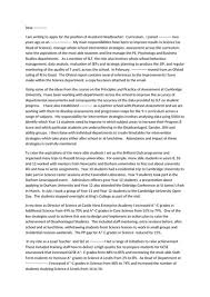 What is a job application? Assistant Head Job Application Cover Letter Teaching Resources