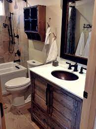 Mar 16, 2021 · typically, the palette for modern rustic décor is a neutral one, heavily dependent on the warm tones of natural wood, along with lighter colors on the walls, bedding, window treatments, and accessories. Pin On Bathrooms