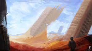 1) 31 lowpoly buildings 2) 50+ rendered background planes triangles: Sci Fi Post Apocalyptic Hd Wallpaper Background Image 3500x1969