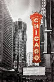 Chicago Theatre Sign Artist Carol Japp Black And White Canvas Chicago Street Art Fine Art America