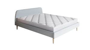 Matelas ressort et sommier lattes. Ensemble Matelas Ressorts 140x190 Spring Confort Lit Gris Clair Sommier A Lattes Mousse Hd Ressorts Ensaches Hbedding Homifab