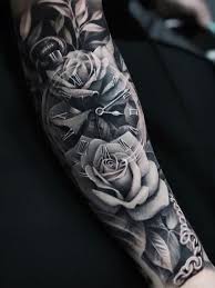 Ramon On Twitter Tattoossleeve In 2020 Rose Tattoo Sleeve Clock Tattoo Clock Tattoo Sleeve