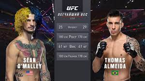 Последние твиты от sean o'malley (@sugaseanmma). Shon O Melli Vs Tomas Almejda Boj V Ufc Ufc 260 Youtube