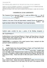 commercial lease agreement contract – template gbooks