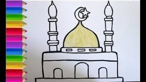 Mewarnai gambar kaligrafi untuk anak tk belajar mewarnai. Cara Menggambar Dan Mewarnai Masjid Untuk Anak Sd Paud Dan Tk Youtube