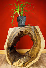 Root Wood Thai Indonesian Furniture Wood Lamps Kinaree Rustic driftwood storage end table.