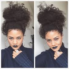 Image Result For Messy Bun And Bangs On Curly Hair Natural Hair Styles Curly Hair Styles Bun Hairstyles