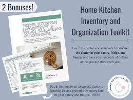kitchen inventory, organization, and