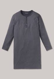 Chemise col mao homme veste costume homme conseil mode homme tenue décontractée chemise homme col mao motifs abeilles montlibeille en coton. Chemise De Nuit A Longues Manches Et A Col Tunisien Pour Homme Avec Un Imprime Anthracite Et Blanc Collection Ebony Schiesser