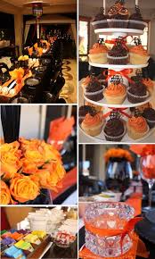 Stylish Soiree 30th Birthday Marabous Orange Party Birthday Surprise Party Breakfast Party