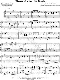 Dietmar Steinhauer Thank You For The Music Sheet Music Piano Solo In C Major Download Print Sku Mn0184909