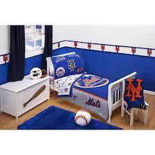 New York Mets 4 Piece Toddler Bedding Set Walmart Com Toddler Bed Set Boy Nursery Bedding Toddler Bed