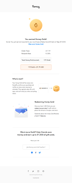 Maybe you would like to learn more about one of these? You Earned Honey Gold Really Good Emails Best Email Email Design Inspiration Email Design