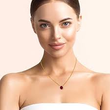 Amazon.com: Ruby Sun Necklace-14K Gold Plated Ruby Necklaces for Women  Dainty Red Necklace July Birthstone Necklace for Women Cubic Zirconia  Necklace Red Jewelry : Handmade Products