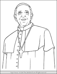 Pope francis coloring page from church category. Pope Coloring Pages