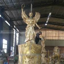 Take a look at a lovely collection of praying angel figurines, garden saint statues, garden jesus statues, garden mary statues, and beautiful garden and church size crosses and crucifixes. Large Outdoor Angel Statues Holding Torch Angel Garden Sculpture