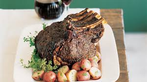 We roast our potatoes right in the pan juices—for flavorful, golden goodness! Grand Standing Rib Roast Feast Sunset Magazine