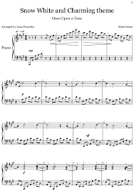 Made By Anna Prosenko Once Upon A Time Composed By Mark Isham Lyrics By Arranged By Anna Prosenko Snow And Charming Sheet Music Piano Music Easy