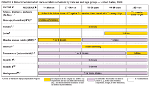 Recommended Adult Immunization Schedule United States 2009