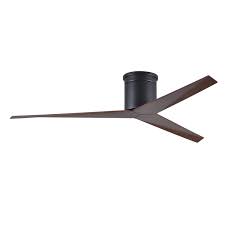 Shop flushmount ceiling fans at lumens.com. Matthews Fan Eliza H 3 Blade 56 Inch Matte Black Flushmount Paddle Ceiling Fan With Walnut Tone Blades Overstock 27796177