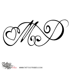 Celtic knotwork forms letters and numbers in this alphabet. Tattoo Of M P And Heart Bond Love Tattoo Custom Tattoo Designs On Tattootribes Com