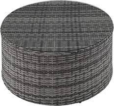 Shop for modern outdoor coffee tables at cb2. Amazon Com Crosley Furniture Co7121 Gy Catalina Outdoor Wicker Round Glass Top Coffee Table Gray Garden Outdoor