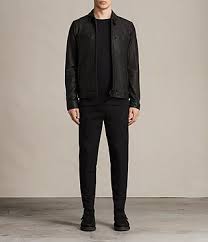 Mens Lark Leather Jacket Black Product Image Alt Text 3 Leather Jacket Outfit Men Leather Jacket Outfits All Black Suit