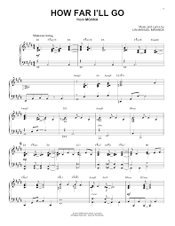 Instrumental solo, and piano/chords in c major. Alessia Cara How Far I Ll Go Jazz Version From Disney S Moana Sheet Music Pdf Notes Chords Children Score Piano Solo Download Printable Sku 198633