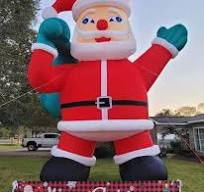 OZIS Bolsa inflable gigante de Papá Noel de 26 pies con soplador para  decoración al aire libre, enorme Papá Noel inflable inflable para patio,  césped