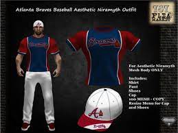 A personalized braves baseball jersey makes an. Second Life Marketplace Atlanta Braves Baseball Aesthetic Niramyth Outfit